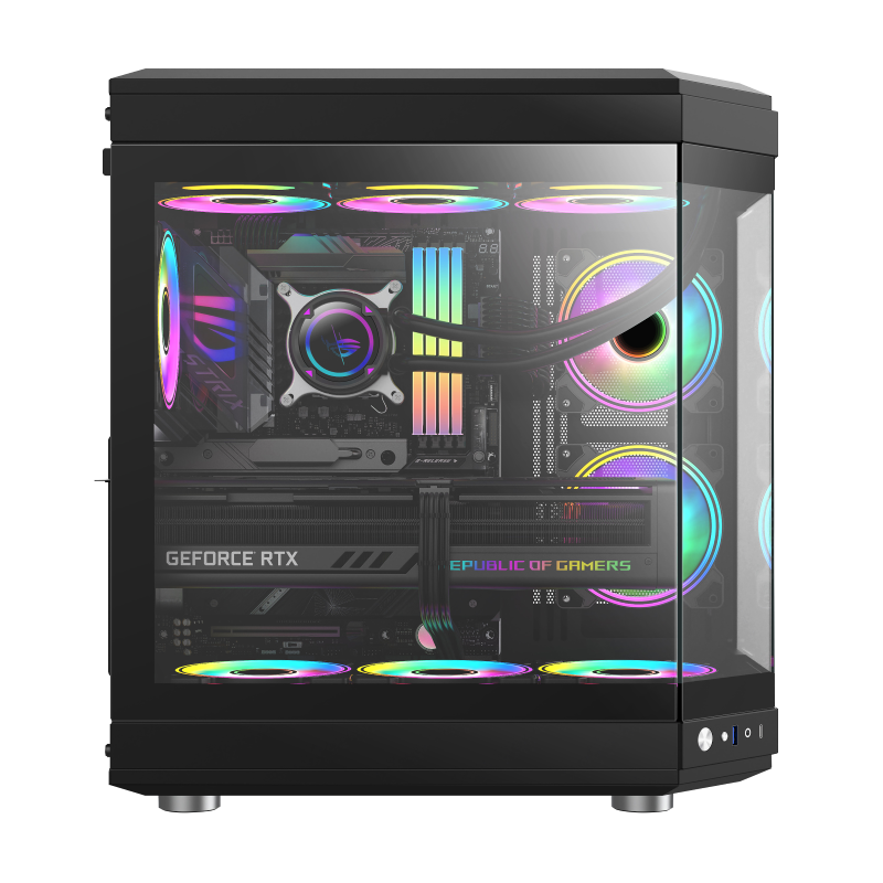GAMEMAX HYPE Black ATX ARGB GAMING CASE GAMEMAX HYPE Black ATX ARGB GAMING CASE
